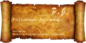 Pollatsek Julianna névjegykártya